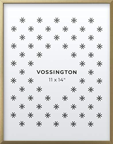 מסגרת Vossington 11x14 | מסגרת תמונת זהב בלעדית | 11 x 14 אינץ '| מראה מודרני דק